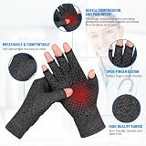 AovYoo Fingerless Arthritis Compression Gloves S Non-slip 2 Pairs view 2