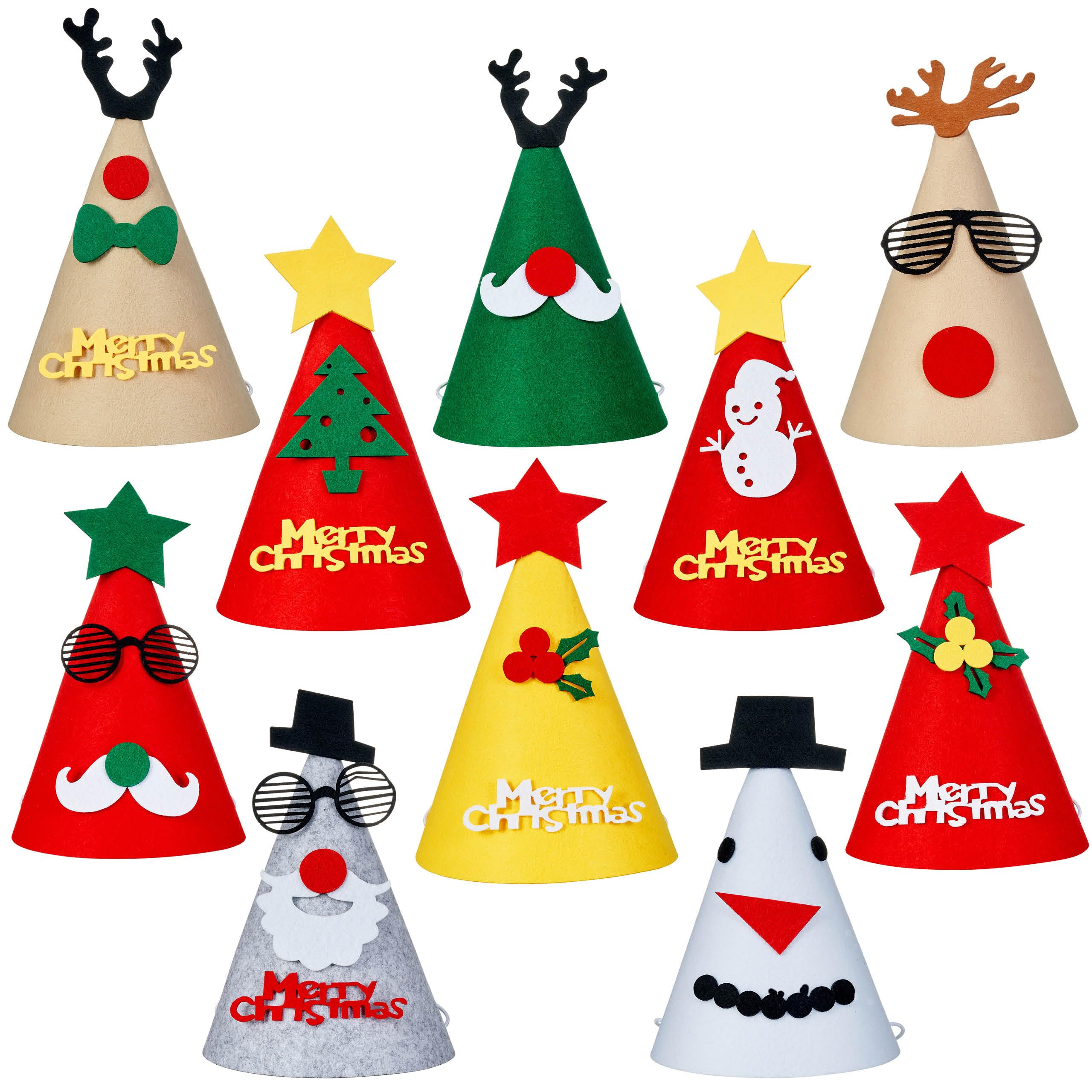 THE TWIDDLERS – 15 Christmas Hats For Parties, Christmas Crackers, Novelty Xmas Hat – Festive Photo Props for Xmas Parties, Assorted Christmas Designs for Kids & Adults – Christmas Props Funny Hats