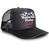 Black Rabbit Raise Hell Praise Dale Hat Retro 90s Snapback Cap
