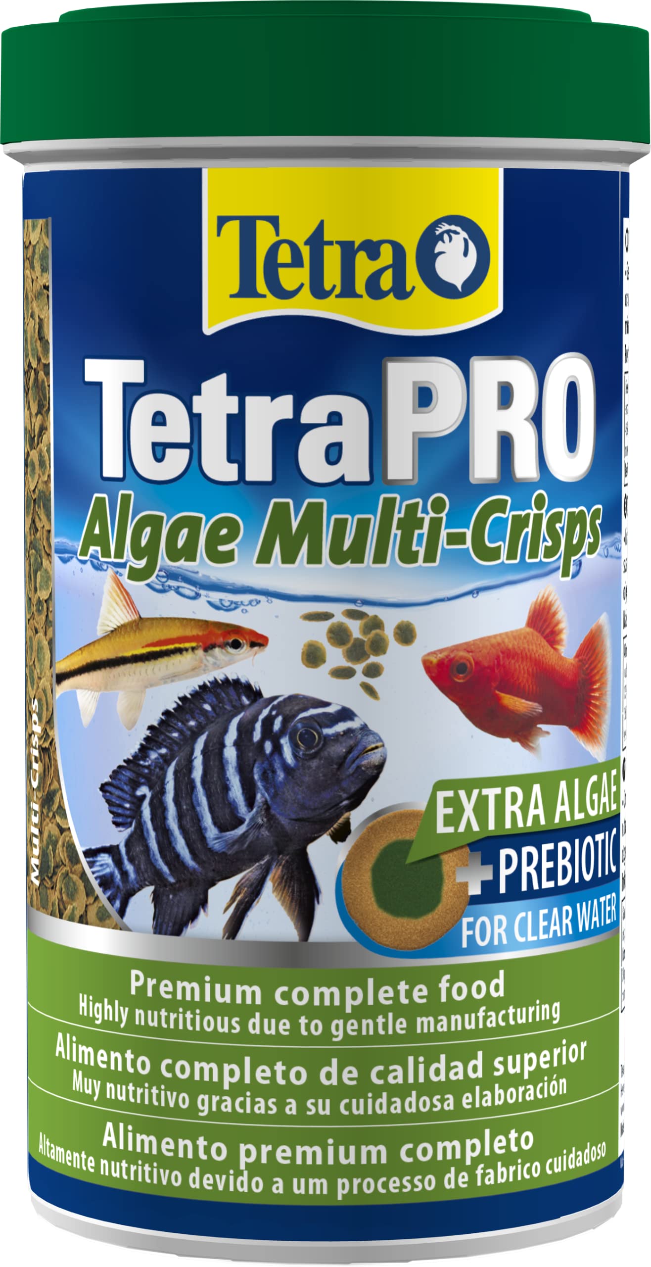 Tetra Pro Algae Multi-Crisps - Premium fish food with algae concentrate for increased strength, 500ml