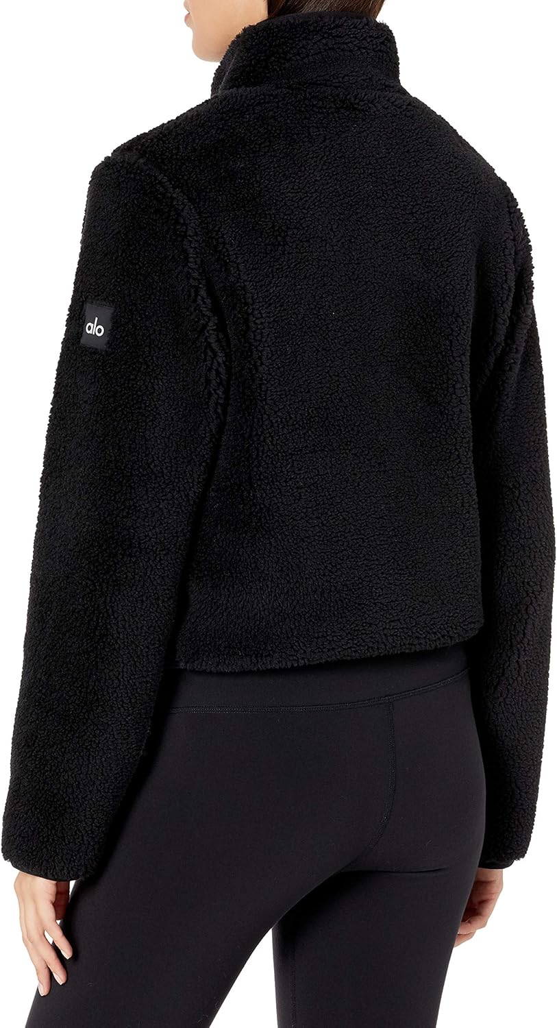 Alo Yoga Women's Shanti Half Zip Sherpa Jacket at  Women’s Clothing store