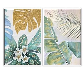 SIGNWIN 2 Piece Framed Canvas Wall Art Minimalism...