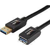 AmazonBasics USB 3.0 Extension Cable - A-Male to A-Female - 6 Feet (2 Pack)