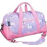 Wildkin Kids Overnighter Duffel Bag – Carry-On Size, Ideal for School & Sleepovers – Unicorn
