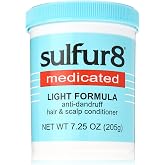 SULFUR8 Medicated Light Formula Anti-Dandruff Hair &amp; Scalp Conditioner &ndash; 7.25 oz. Lightweight Scalp &amp; Hair Treatment &ndash; Controls Dandruff, Soothes Itchy, Dry Scalp, Moisturizes &amp; Softens Hair