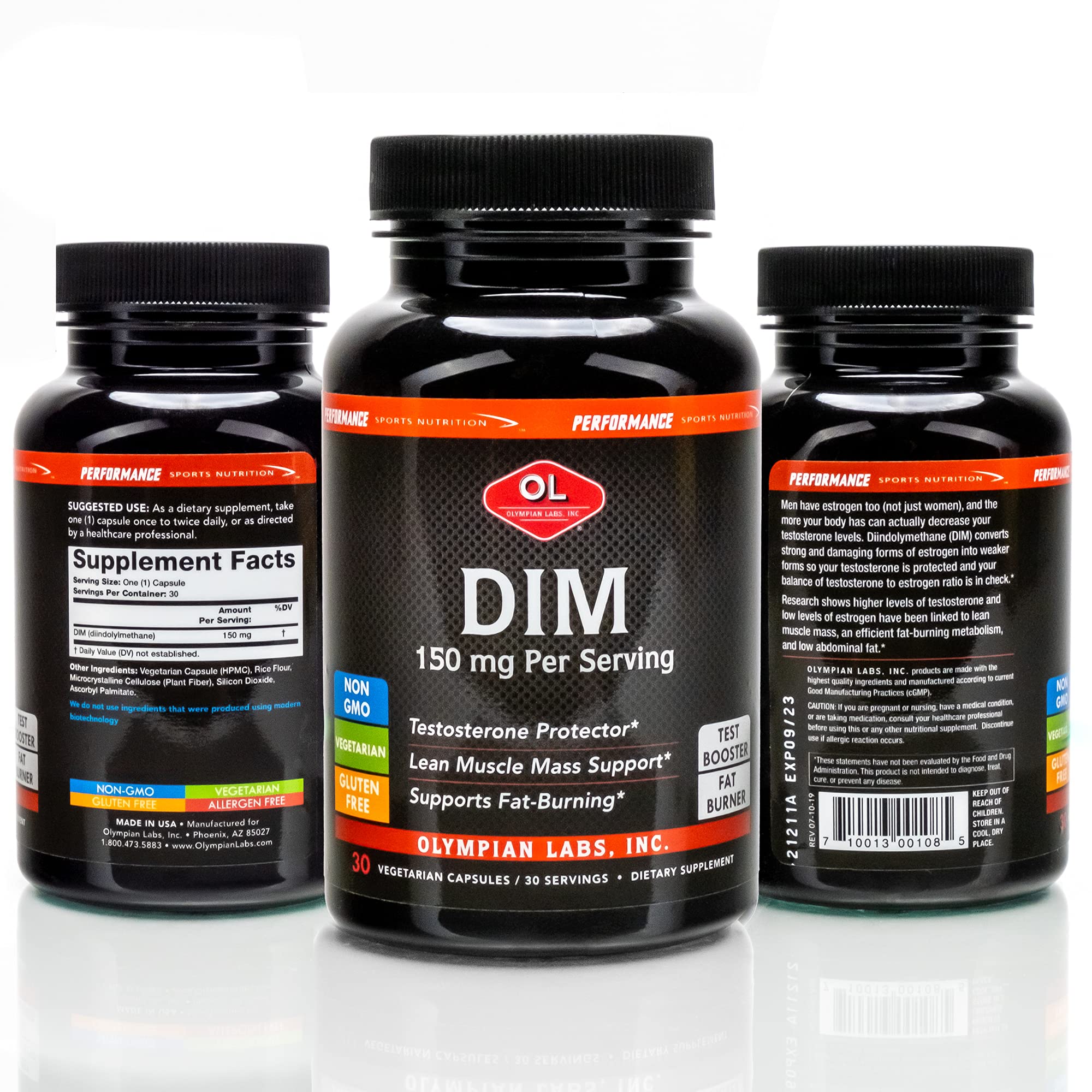 Olympian Labs DIM 150mg - DIM Diindolylmethane Supplement Capsules Supporting Hormone Balance, Clear Skin, PCOS, & Aid in Fitness Regimes - 30 Capsules (30 Day Supply)