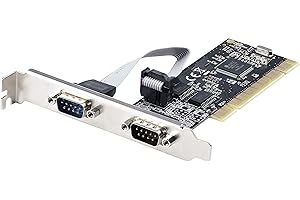 StarTech.com 2-Port PCI RS232 Serial Adapter Card - PCI Serial Port Expansion Controller Card - PCI to Dual Serial DB9 Card -