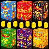 36Pcs Day of The Dead Decorations Sugar Skull Candle Holder Boxes | 6 Style Hollowed Paper Boxes Luminary Bags with Plastic Candles for dia de los muertos Halloween party Decor favors