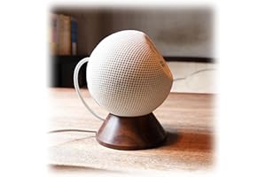 H Huaberich Black Walnut Stand for Apple HomePod Mini,Built-in Cable Management,Desktop Holder Mount for homepod Mini. (HomePod Mini)