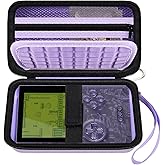 Againmore Hard Case Compatible with Analogue Pocket Handheld Game Console, Portable Mini Game Player Storage Bag for Video Games Cards, Charging Cable and Accessories (Box Only)-Purple