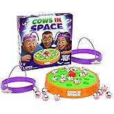 Cows In Space -The Kid-Friendly Extraterrestrial Game by Relatable | Fun 2 Player Space Game for Kids, Includes 2 UFO Headbands, Spinning Base, 21 Cows &amp; Instructions