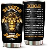 Christian Tumbler for Men - Catholic Religious Christian Gifts for Men, Dad for Fathers Day, Baptism, Christmas - Faith Spiritual God Pastor Appreciation Gifts - Jesus Bible Verse Cup Tumbler 20oz