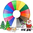 SUNLU 3D Pen Filament Refills, 10 Bright Rainbow Colors, Total 164 Feet (50 Meters), Each Color 16.4 Feet (5 Meters), PLA Filament 1.75mm for Most 3D Pens, Easy to Use, High Compatibility