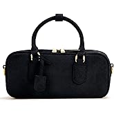 Preelyxir Faux Suede Crossbody Bags for Women,Fall and Winter Handbags purse, Stylish Compact Design Shoulder Barrel Bag