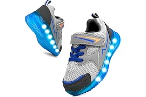 SKYWHEEL Boys Girls Sneakers Light up for Toddler Size 5 to Little Kids Size 2