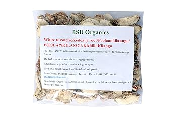 BSD Organics White turmeric/Zedoary root/Foolaankilaangu/POOLANKILANGU/Kichilli Kilangu- 50g