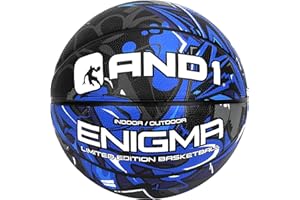 AND1 Enigma Basketball - Streetball for Indoor and Outdoor Use, Deep Channel Construction and Durability