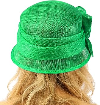 green cloche hat