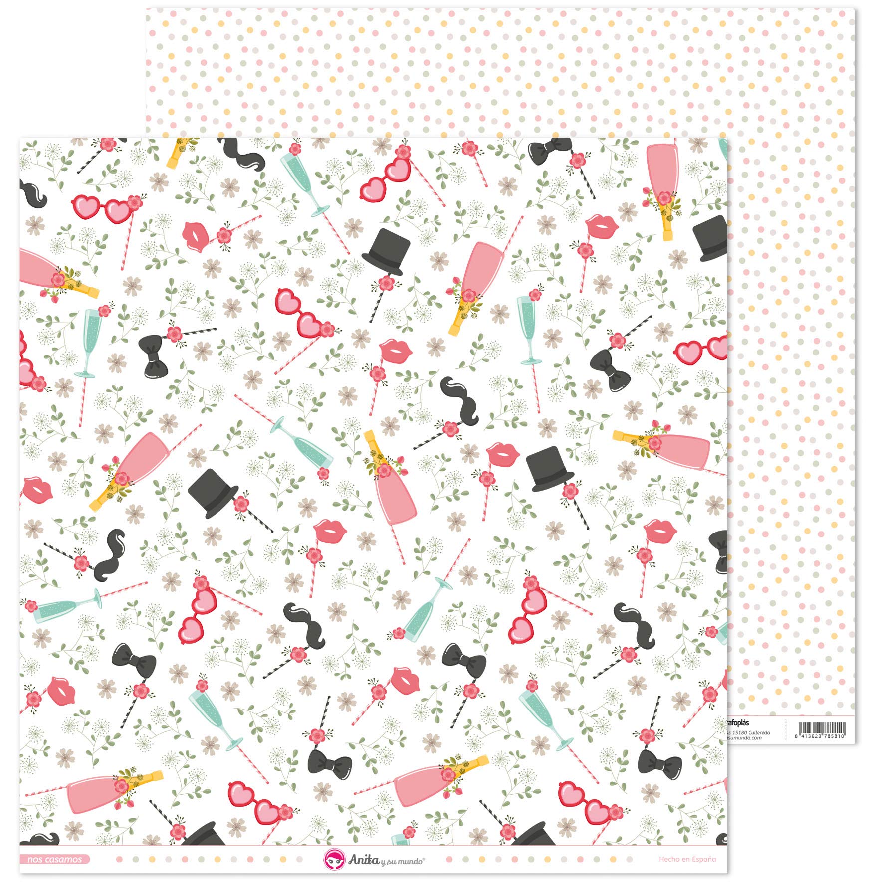 Anita and Su Mundo Collection We Marry Scrapbooking Papers, Paper, Party, 12" x 12"