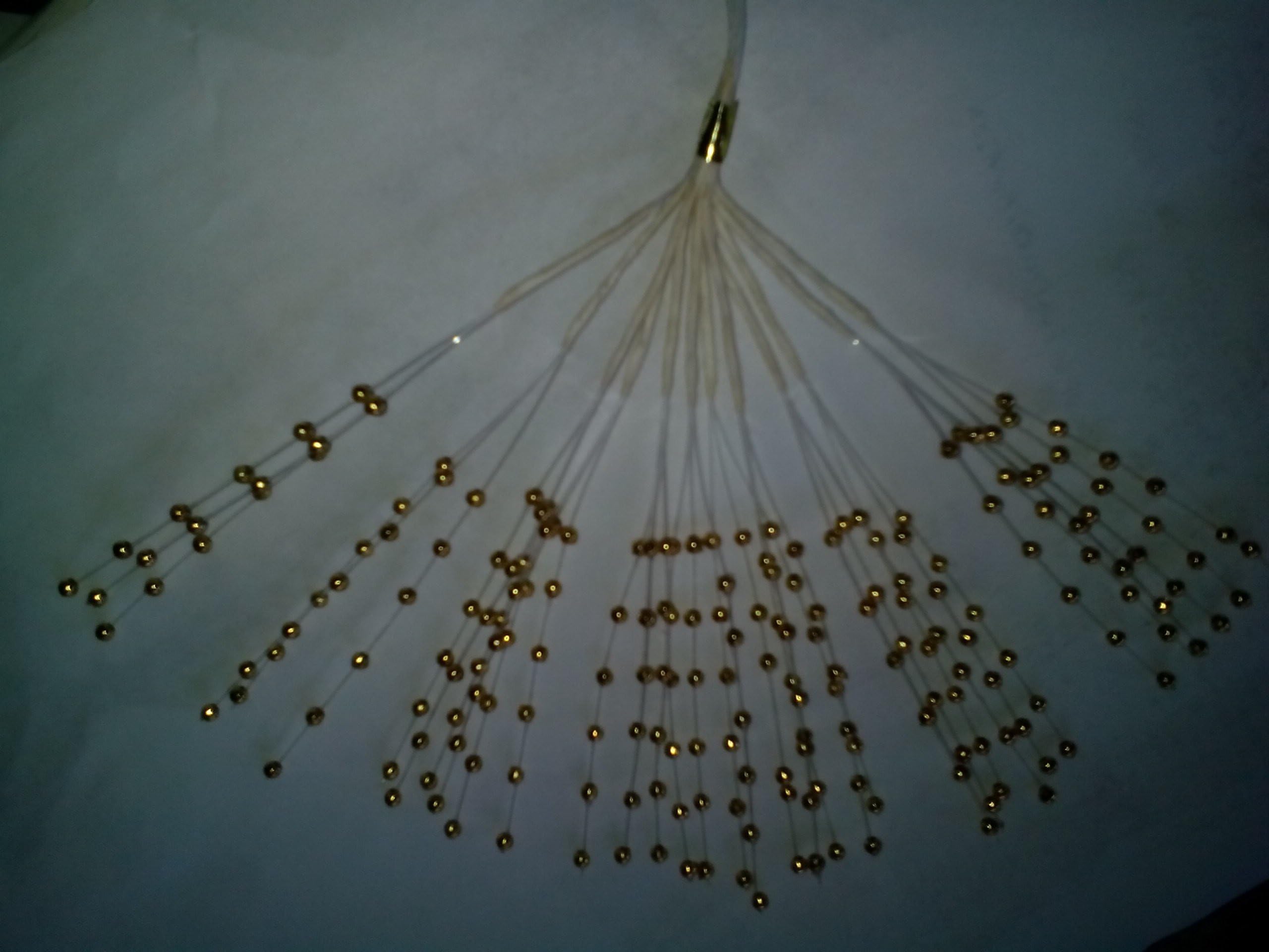Gold Bead, 3mm. Spray, 3" of beads on a 5" wire. Pack of 144 stems. …