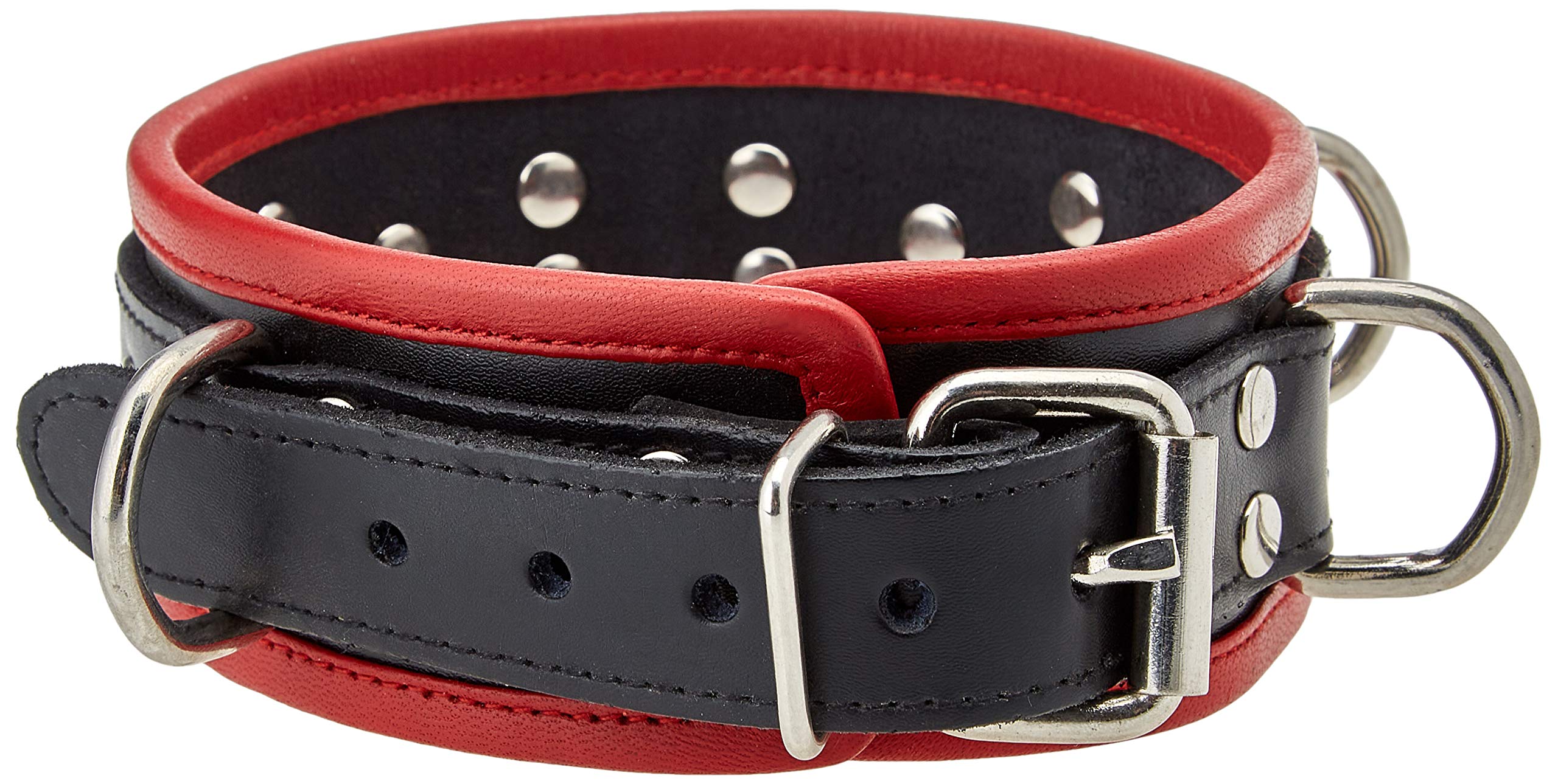 Rouge Garments Red 5D Ring Collar with Piping