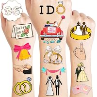 192 Stück 'Til Death Do Us' Temporäre Tattoos – Gothic Brautparty, Junggesellinnenabschied, Halloween (16 Bögen)