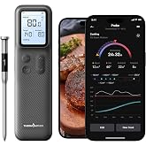 ThermoMaven Smart Bluetooth Wireless Meat Thermometer with WiFi App | Standalone Base, Ultra-Thin Probe, NIST &plusmn;0.5&deg;F Accuracy, Real-Time Alerts, BBQ Grill Oven Kitchen, Steak Chicken Turkey Pork