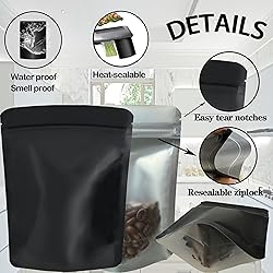 YINGZON 100 Pack Reusable Mylar Bags, 3.62 x 5
