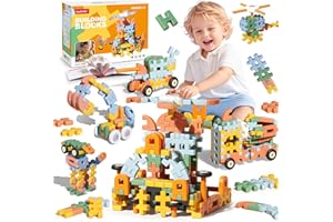 Kaelinda Interlocking Large Building Blocks for Toddlers 3-5, STEM Building Toys for Kids 3 3+ 4 4+ Year Old, Manipulatives Preschool Kindergarten Toys for Kids Age 3+, Birthday Gifts for Boys Girls