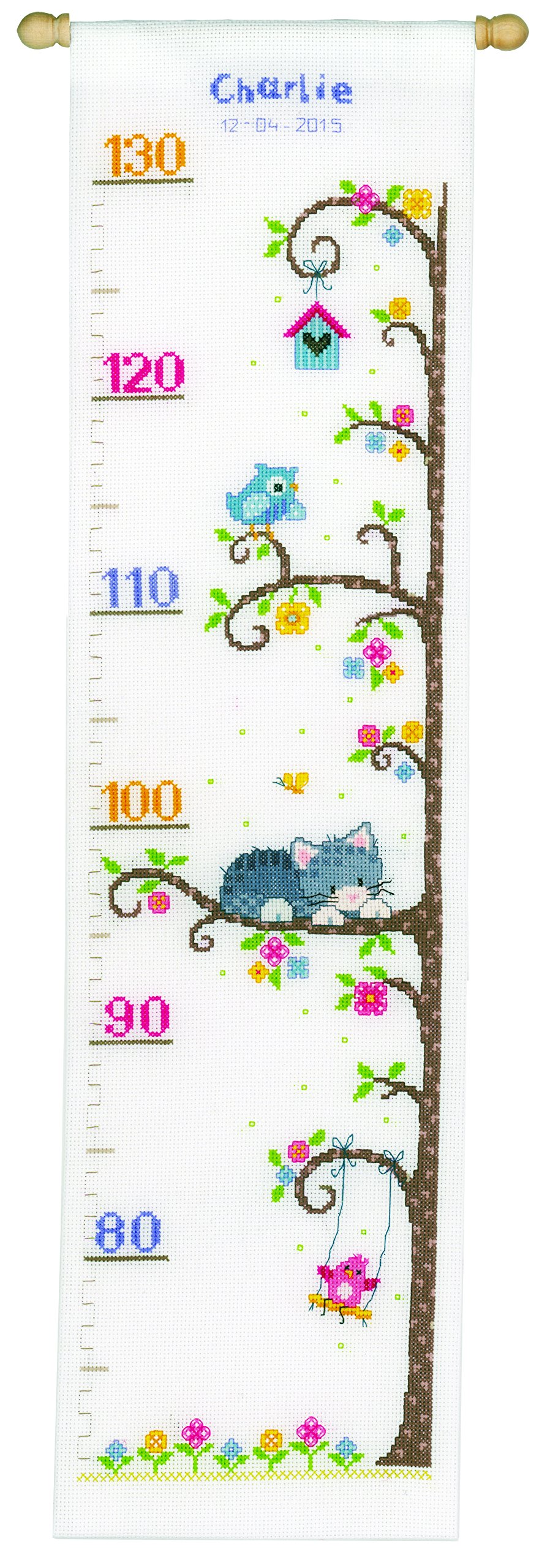 Vervaco Height Chart Cat in The Tree
