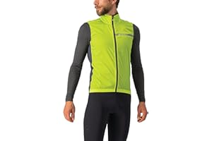 CASTELLI Men's Squadra Stretch Vest, Windproof Full Lenth Zip Shell with High Collar for Road and Gravel Biking I Cycling