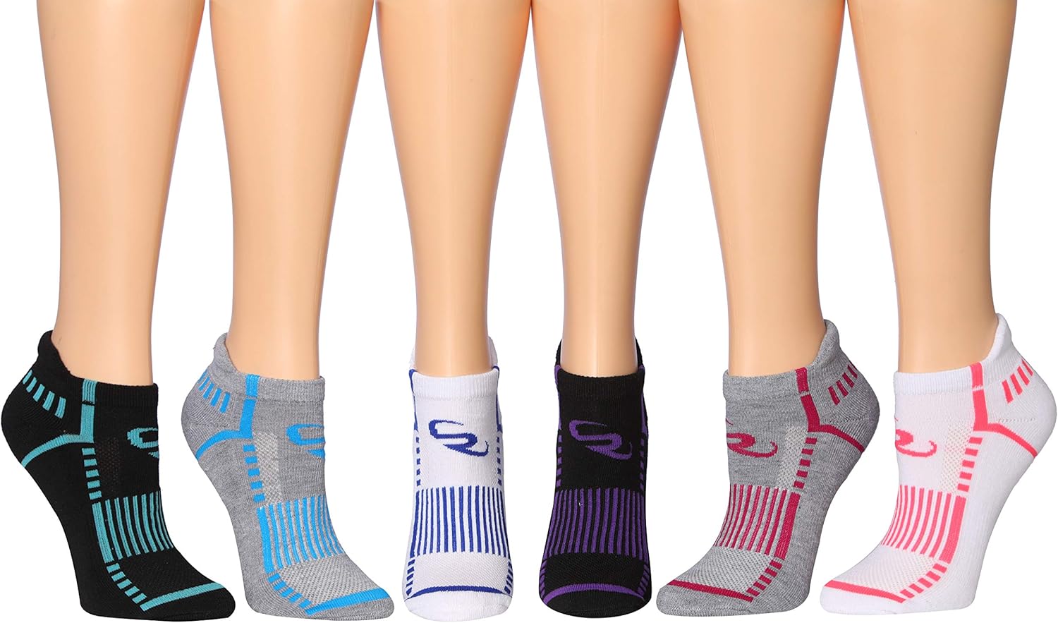 Ronnox Women's 12-Pairs Low Cut Running & Athletic Performance Tab Socks at  Women’s Clothing store