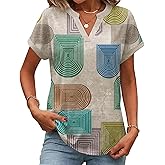 Zeagoo Womens Tops Short Sleeve Summer V Neck Shirts Work Blouses Business Outfits Fashion Clothing