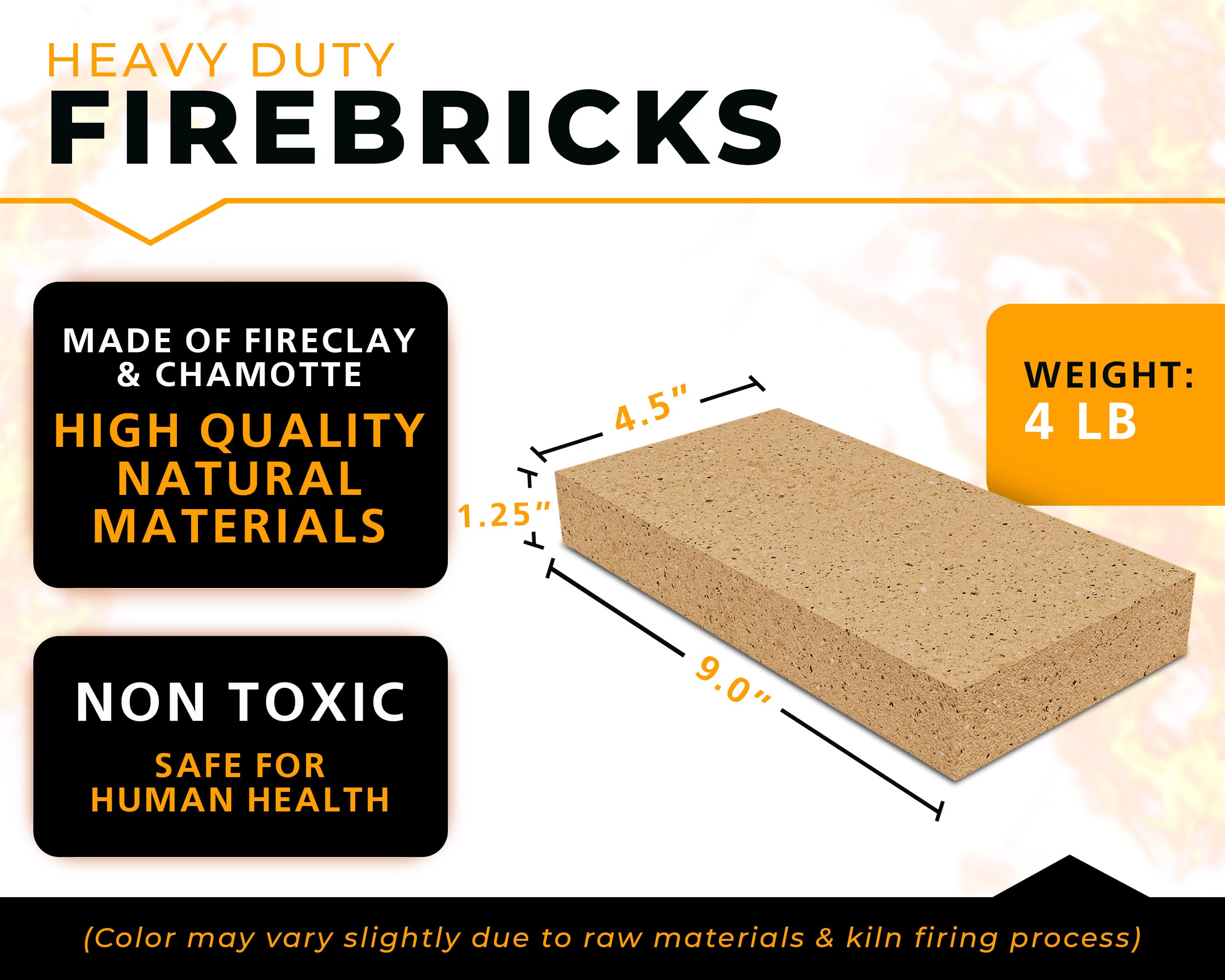 Mua GIRtech USM-5 Heavy Duty Firebricks 5-Pack Fireclay, Chamotte 3000F