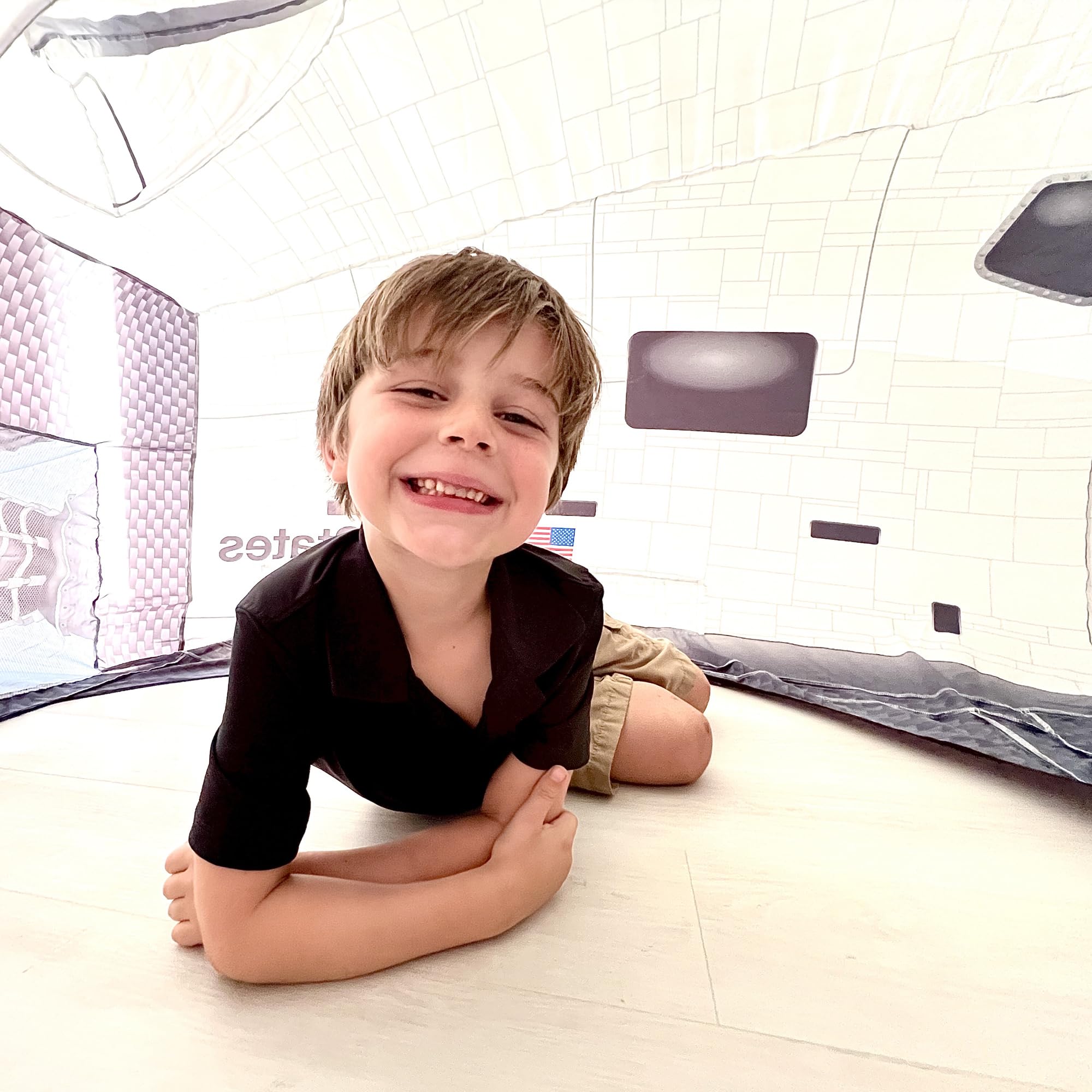 The Original Patented AirFort - Build A Fort in 30 Seconds, Inflatable Fort for Kids, Play Tent for 3-14 Years, A Playhouse Where Imagination Runs Wild, Fan not Included (Space Shuttle)