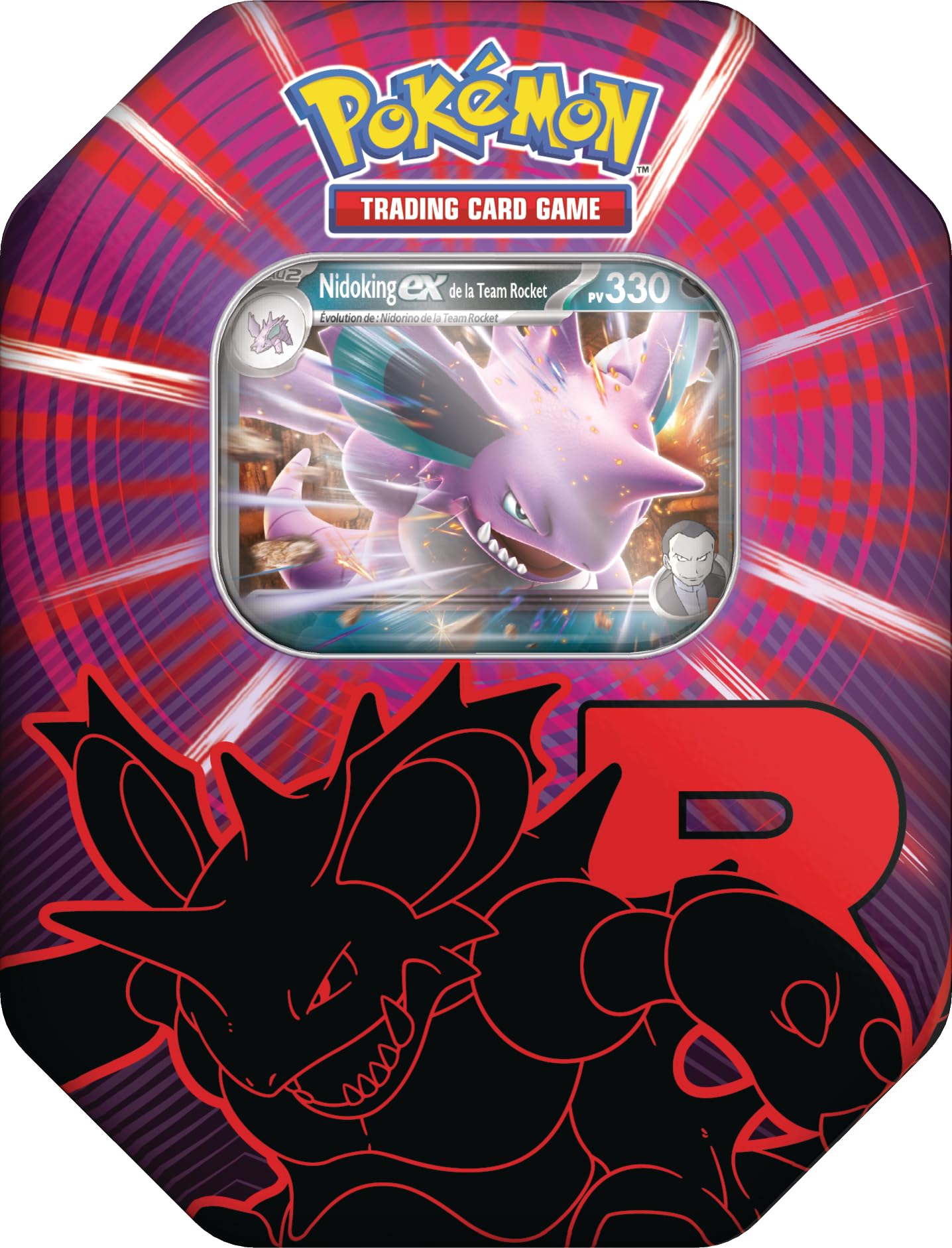 Pokémon : Team Rocket Box TCG Nidoking-ex (1 Shiny Promo Card and 4 Boosters)