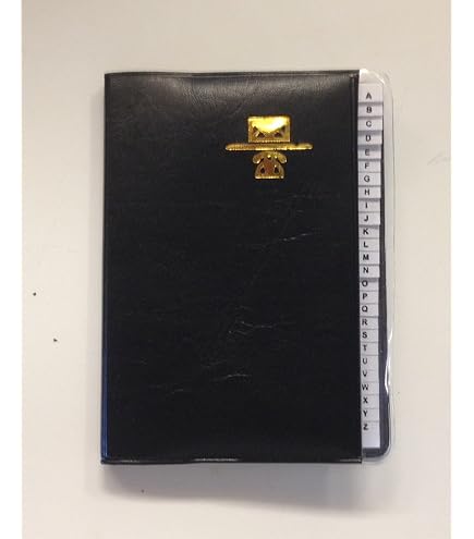 Letts Of London Slim Pocket Address Book With Gold Pen - 160 Page Cream Paper, A-Z Index, 5.75x2.75 Inch