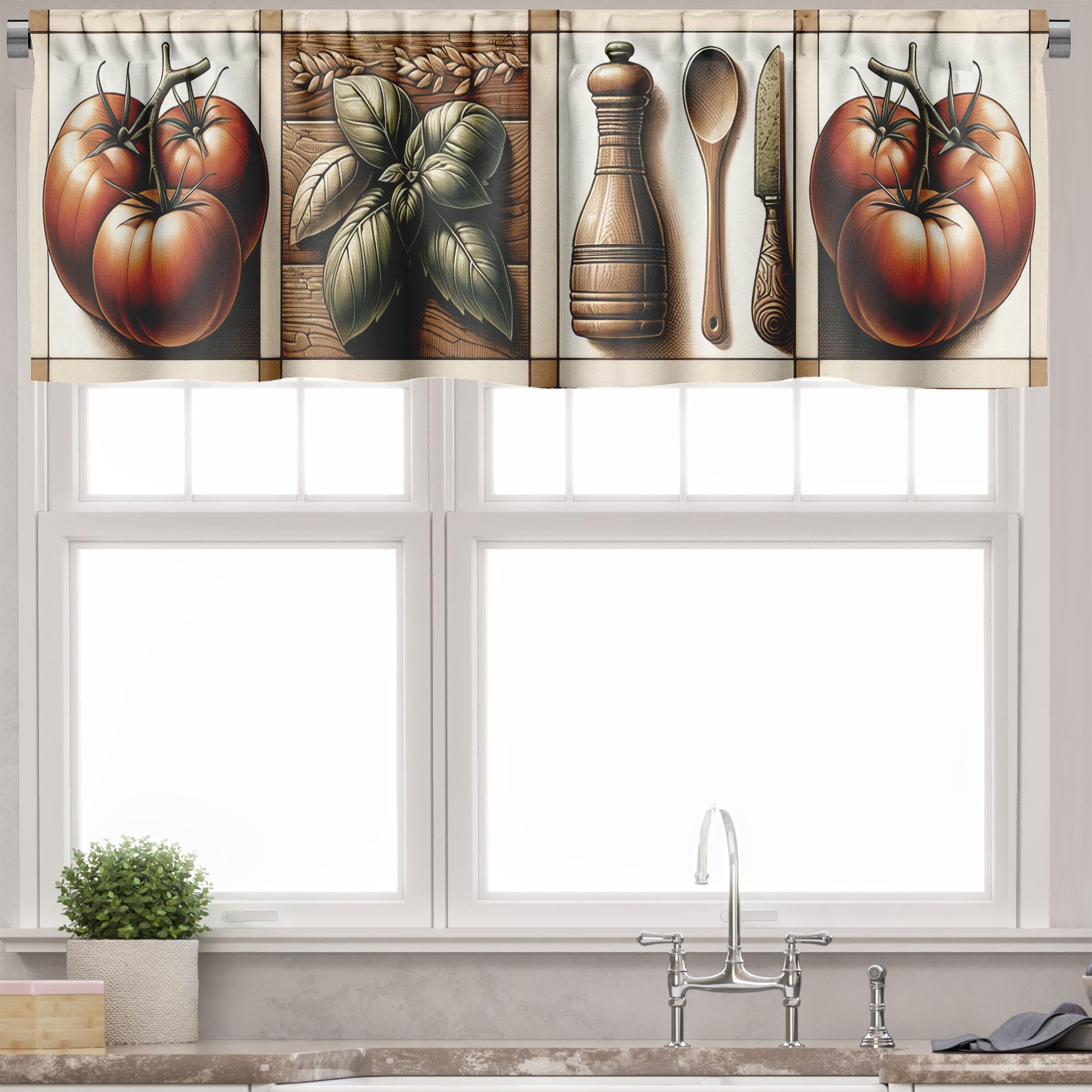Ambesonne Farmhouse Window Valance Pack of