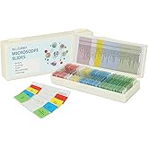Microscope Slides with Specimens for Kids, 60 Lab-Grade Prepared Microscope Slides, Animal/Plant/Microbe/Tissue Samples, STEM Biology Kit for Homeschool, Classroom Labs & Science Education