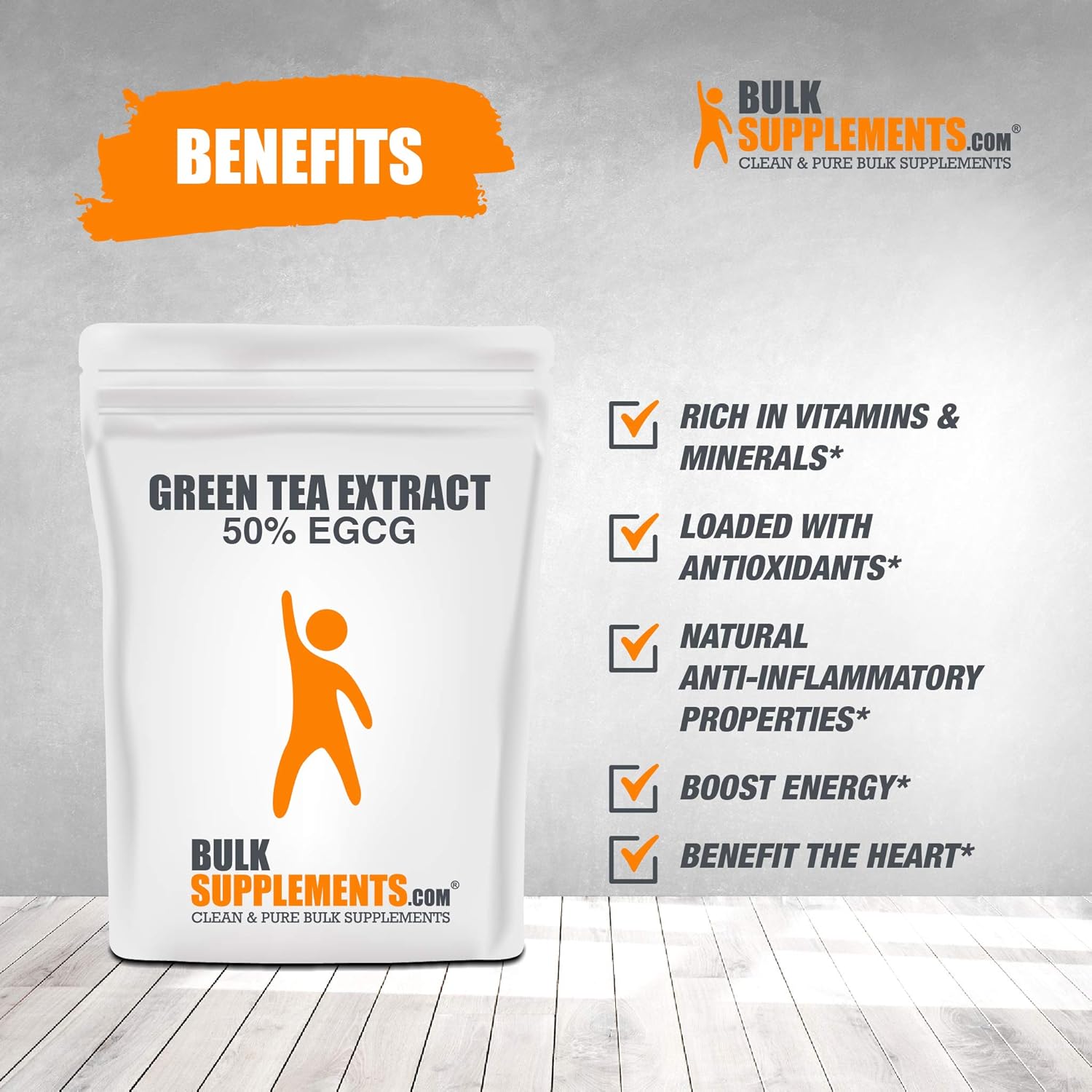 Bulksupplements Green Tea Extract 50% EGCG Powder (100 Grams): Health & Personal Care