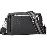 FALAN MULE Small Crossbody Bags for Women Pu Leather Triple Zip Cell Phone Handbag with Adjustable Shoulder Strap