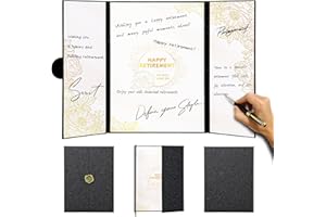 DeziWood Retirement Party Decorations, Happy Retirement Guest Book Alternative, Retirement Gifts for Women Men, Farewell Party Supplies Going Away Gifts for Office Coworker