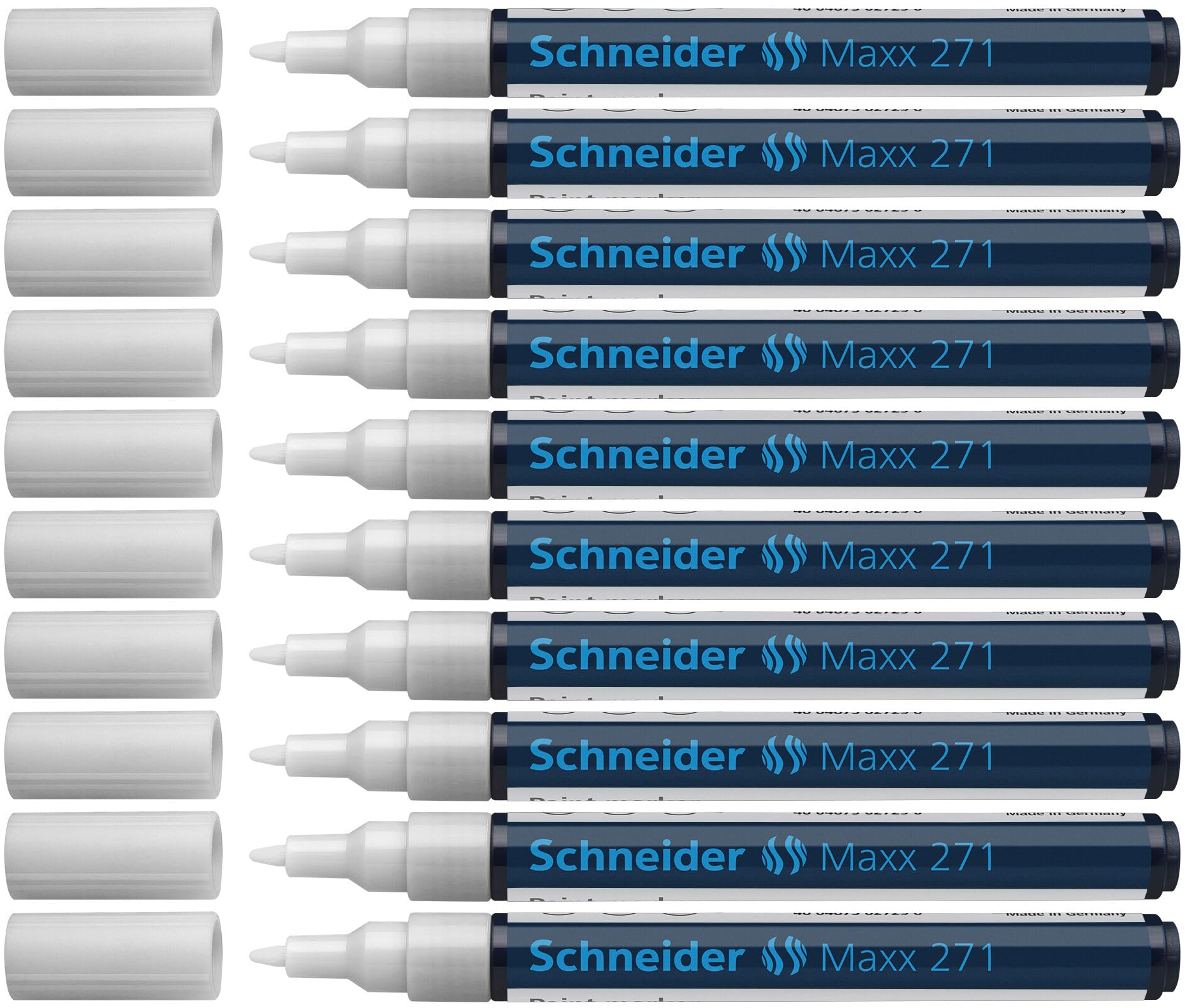 Schneider 271 Paint Marker Round Tip 1-2 mm Pack of 10 White