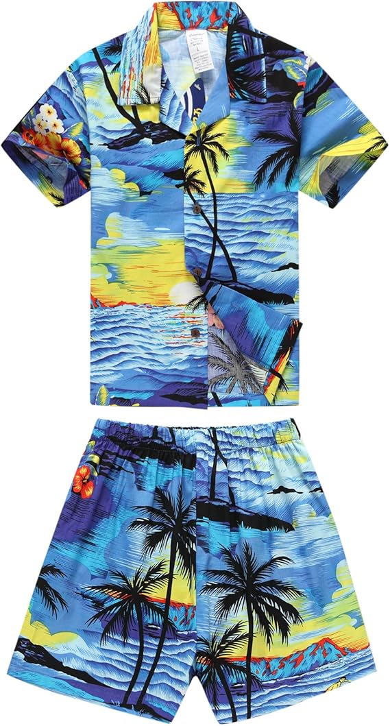 2 piece hawaiian dress