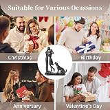 Sziqiqi 6th Wedding Iron Anniversary Couple Figurines with Dog view 6
