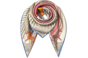 SHIROUYU 100% Pure Mulberry Silk Scarf 35" Large Square Lightweight Headscarf –Women’s Hair Wraps The shawl-With Gift Packed