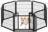 Yaheetech Lightweight 8-Panel Dog Playpen 63cm Pet Exercise Fence Portable