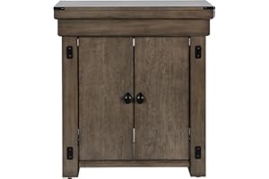 OLLIE & HUTCH Flipper Wildwood 20 Gallon Aquarium Stand, Rustic Gray