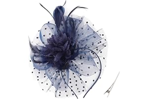 AQOKKA Women Fascinators Hats Flower Fascinators with Headband and Clip Tea Party Headwear for Women and Girls