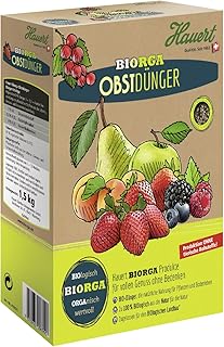 Hauert HBG Dünger 810371 Biorga BIO Obstdünger, 2 x 1,5 kg